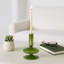 5" H Glass Sculptural Taper Candle Holder with Rounded Base-134626268