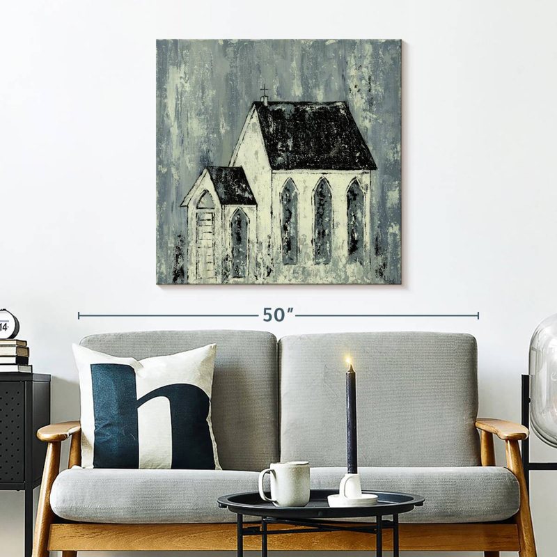 Adella Blue Church, 30" H x 30" W