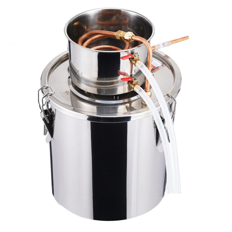 Moonshine Still Water Wine Alcohol Distiller Brewing Kit Stainless Steel, 18.9 L