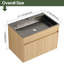 Meuble-lavabo simple 28 po avec lavabo en acier inoxydable