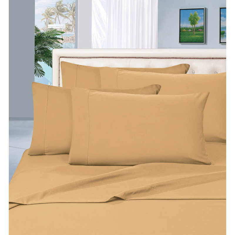 Ensemble de draps en percale 1500 fils, Grand, Doré