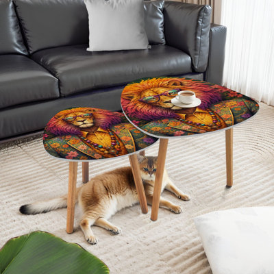 Ensemble de 2 tables basses gigognes Triangle