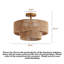 Lampe suspendue zen style japonais avec finition en bois et corde tissée-61391448