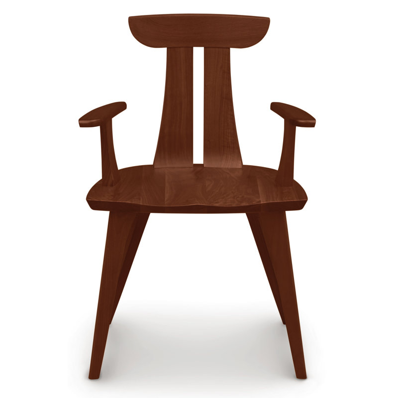 Estelle Solid Wood Arm Chair, Cognac Cherry