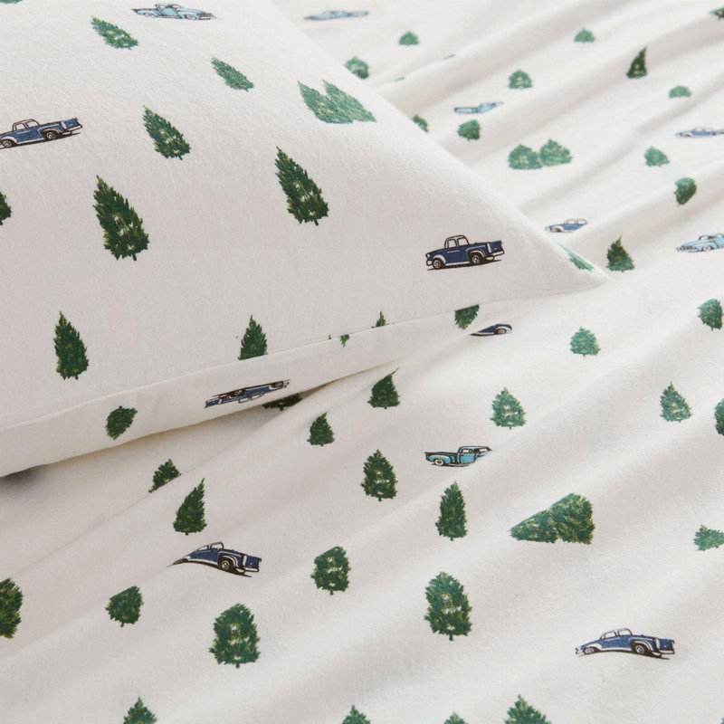 Sheet Set Trees & Trucks, King Coverlet + 3 Additional Pieces