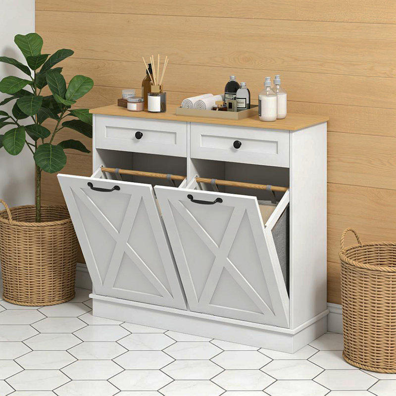 Armoire de rangement pour salle de bain, armoire à linge inclinable