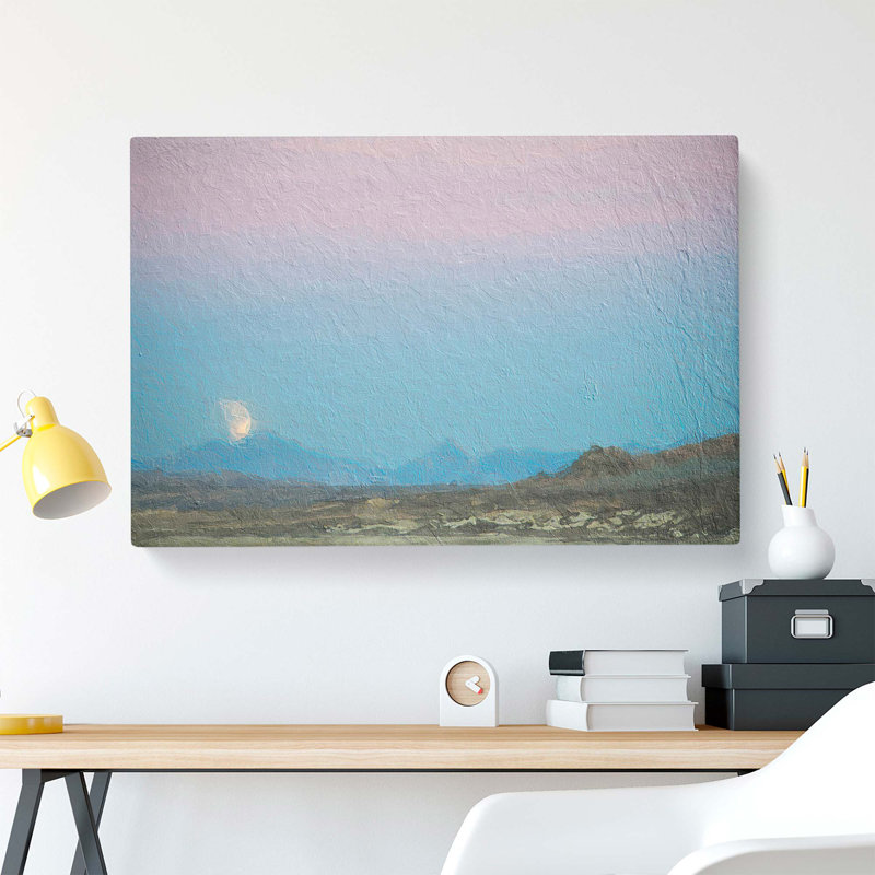 Blood Moon Over California - Wrapped Canvas Painting, 50 cm H x 76 cm W