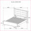 Ensemble de chambre à coucher, 5 pièces, finition grand noyer Mid-Century moderne avec ports USB | Bois | Lits standard