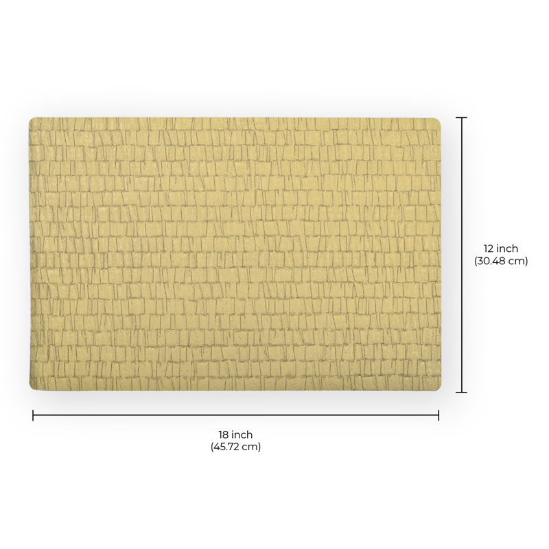 Ensemble de napperons élégants rectangulaires en PVC avec résistance à la chaleur pour une table de salle à manger élégante et un décor de Noël