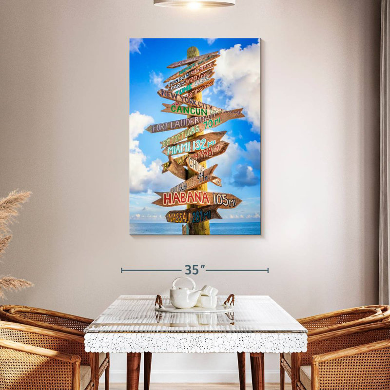 Key West Milemarker, 48" H x 32" W
