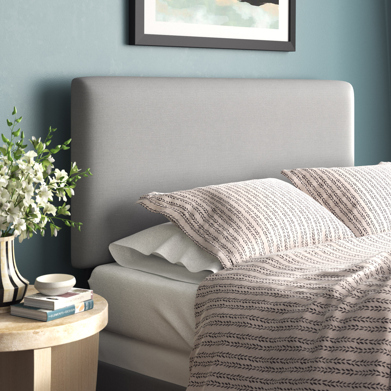 Eisley Upholstered Headboard, Twin, Classic Talc Linen