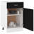 vidaXL Drawer Bottom Cabinet Lyon Black Engineered Wood 19.7 x 18.1 x 32.1 in-453767719