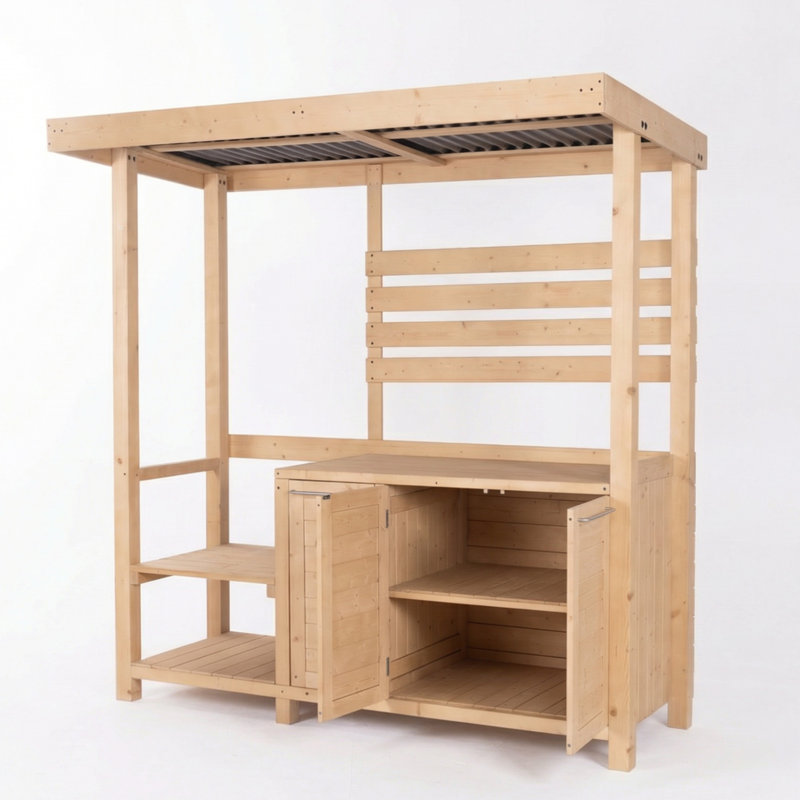 100% Natural Cedar Outdoor Kitchen Island