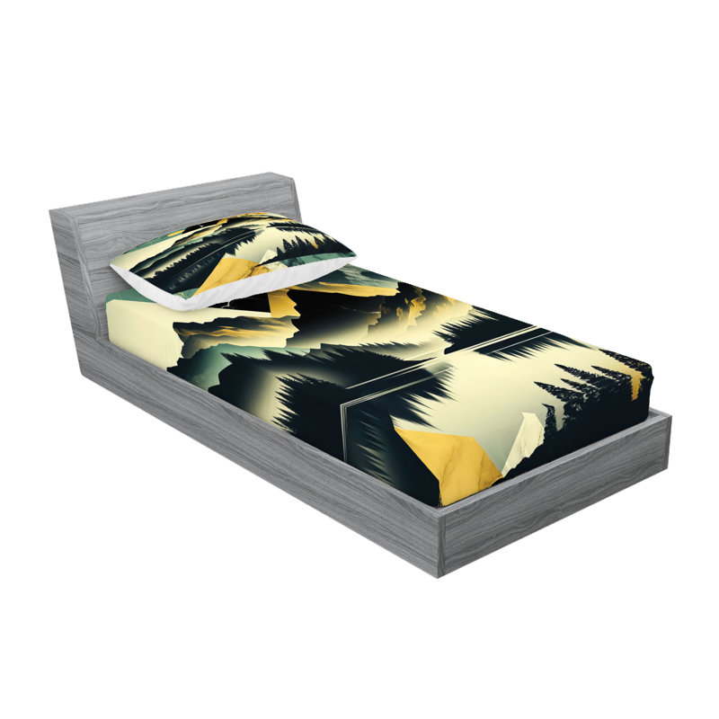 Microfiber Sheet Set, Twin Sheet Set with 1 Pillowcase