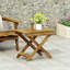 Table d'appoint d'extérieur pliante en bois, naturel
