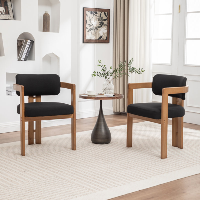 Chaise rembourrée Bula Stanford, Noir