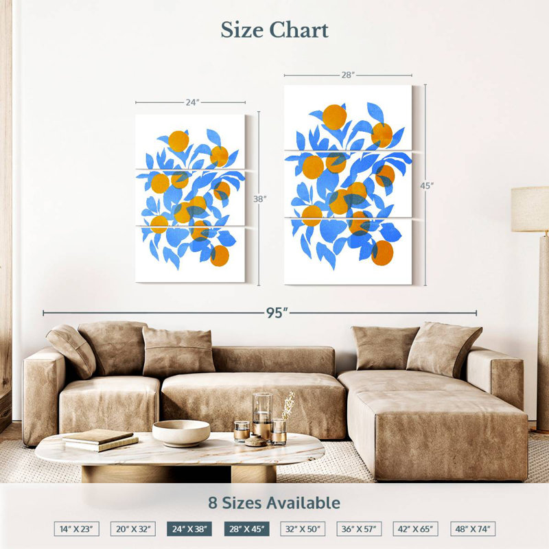 Yarlin Bright Tangerines I, 38" H x 24" W