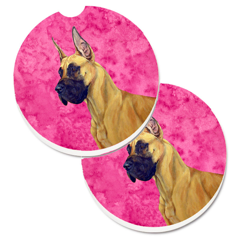 Sous-verre barbu collie voiture, Brun grand danois
