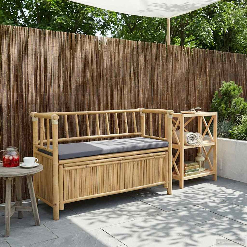 Outdoor Bench, Gray