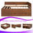 Dormal Full Size Daybed With Pull-Out Drawers And Shelves, Solid Wood Storage Platform Bed-809432873-809432875