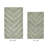 Annaclara Premium 100% Cotton 2 Piece Bath Rug Sets with Non-Slip Backing, Machine Washable, Luxurious Chervon Pattern Super Absorbent & Tufted Weave Bath Mat for Bathroom, Shower, and Tub-71048578-97657151