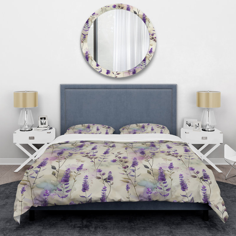 Ensemble de housse de couette Lavender Fields III - Modern, Housse de couette très grand et 2 très grandes t