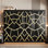 Grand lit escamotable pliant latéral de taille grand avec motif imprimé tendance, éclairage DEL sous le lit et prise USB intégrée - Design peu encombrant - noir