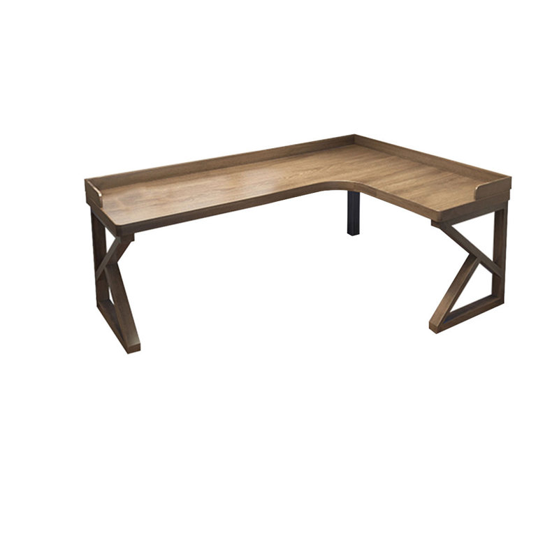 Bureau rectangulaire en bois massif noyer clair, H 29,53 po x l 62,99 po x P 47,24 po, Retour à droite