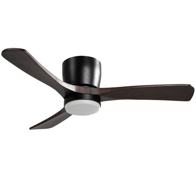Ventilateur de plafond encastré de 42 pouces avec pales en bois massif clair avec moteur à courant continu et télécommande réversible