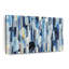 «Strokes And Lines», reproduction sur toile abstraite rayée bleue-92519841