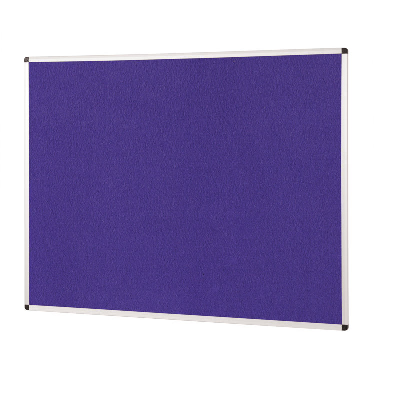 Wall Mounted Bulletin Board, Purple, 90 cm H x 120 cm W x 1.2 cm D