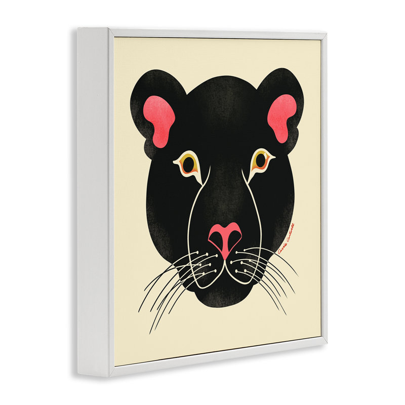 Estampe numérique Minimal Wild Panther, dessin de Carrie Cantwell, 12" H x 12" W