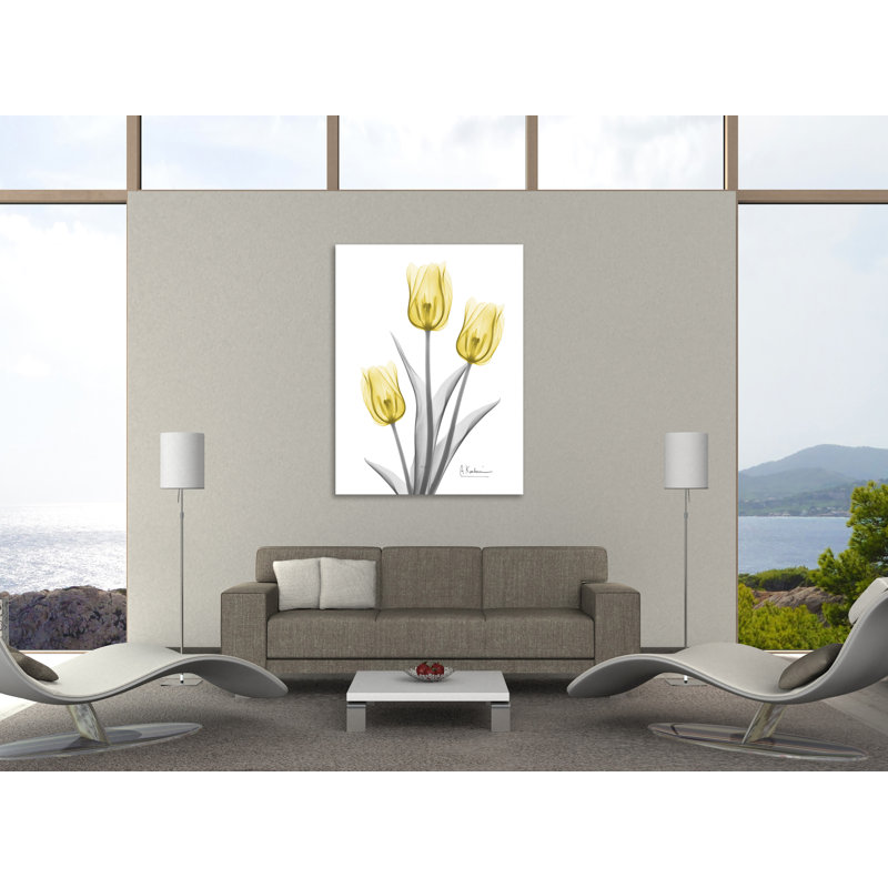 «Illuminating Tulip Trio 2», toile tendue par Albert Koetsier, H 48 po x l 36 po x P 1,5 po