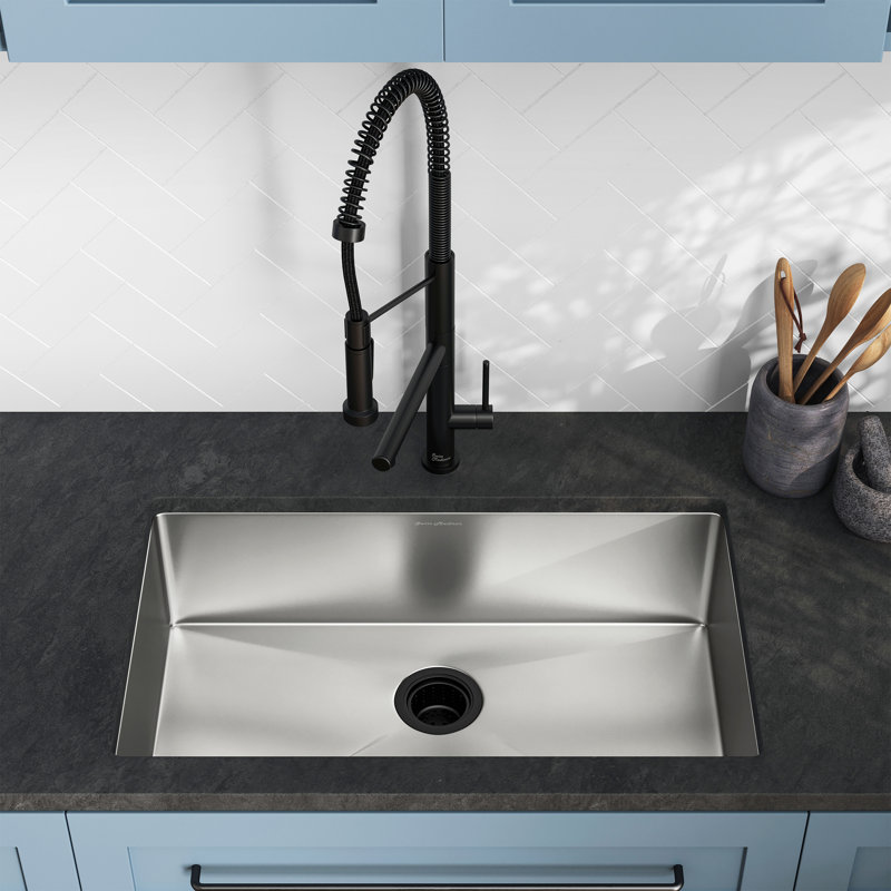 Rivage 30 x 18 Stainless Steel, Single Basin, Undermount Kitchen Sink, Brushed