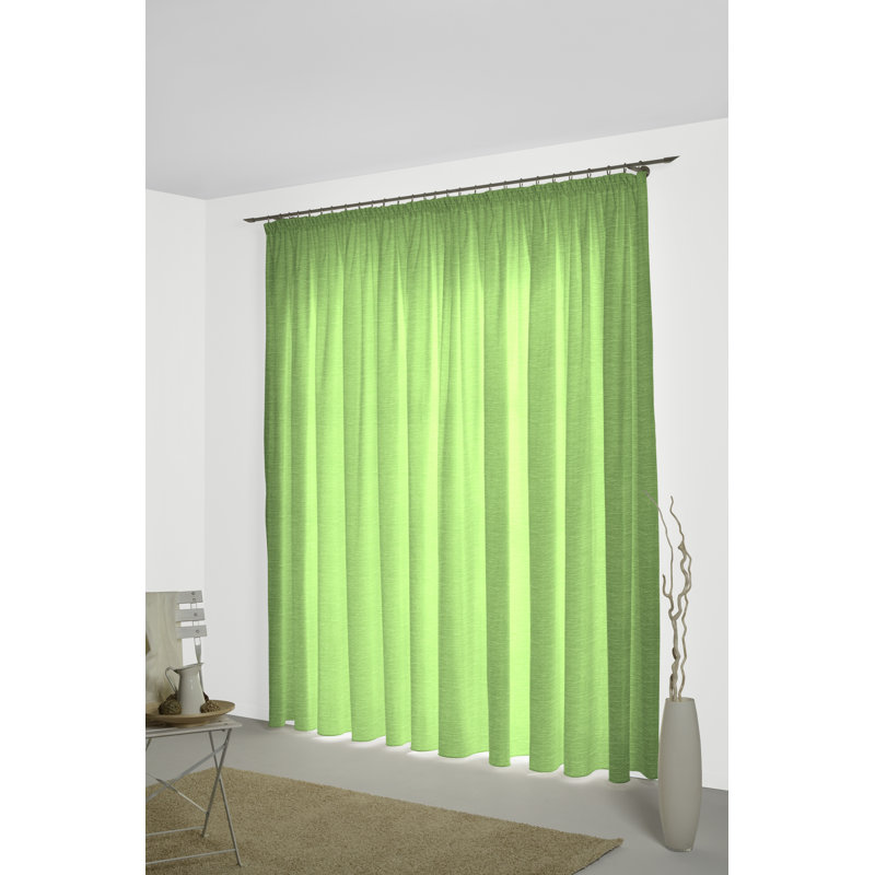 Breedlove Room Darkening Curtain Single Panel, 245cm H x 270cm W, Apple