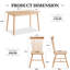 5 -Person Poplar Solid Wood Dining Set-1776737848