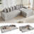 Oversize Cloud Sectional Couch, Convertible Floor Sleeper Sofa Bed-117795070