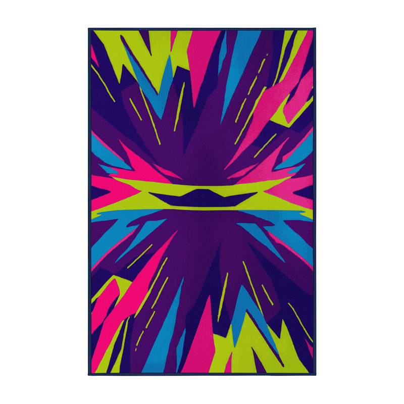 Neon Shadows Rug, Rectangle 4' x 6'