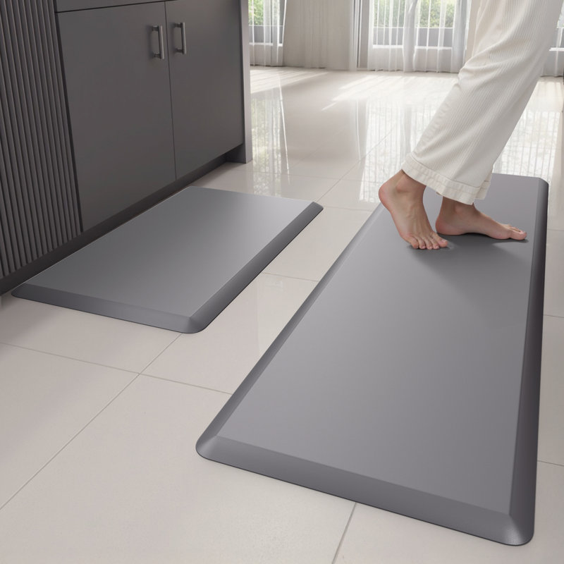 Tapis de cuisine antidérapant Ariyan, Gris, Rectangle 17 po x 28 po