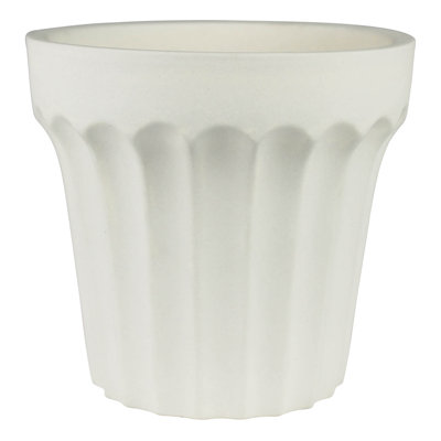 Pot orchidée festonnée, céramique