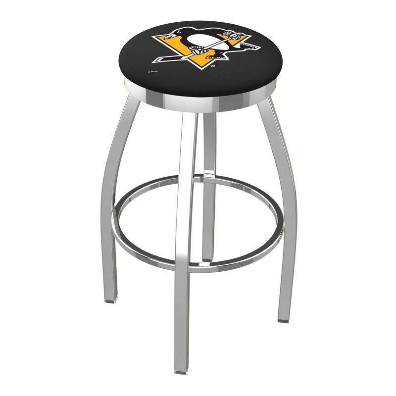 NHL Swivel Extra Tall Stool, Pittsburgh Penguins, Chrome, "Bar Stool (30" Seat Height)"