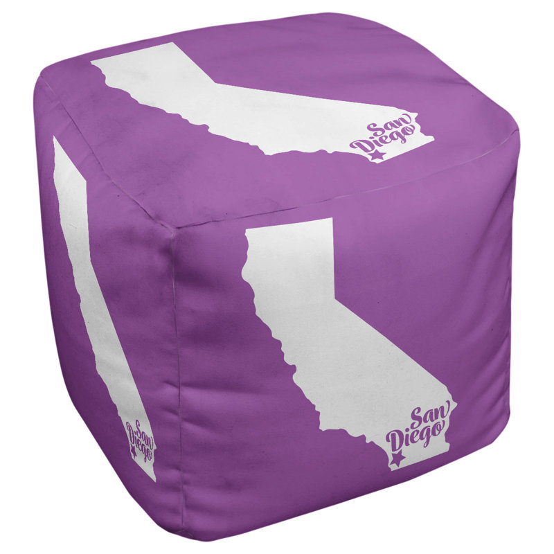 Repose-pieds cube san diego californie, Violet