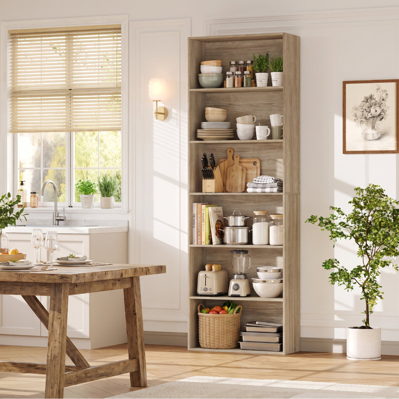 Garde-manger 70,9 po H 70,9 po, Blanc et chêne clair