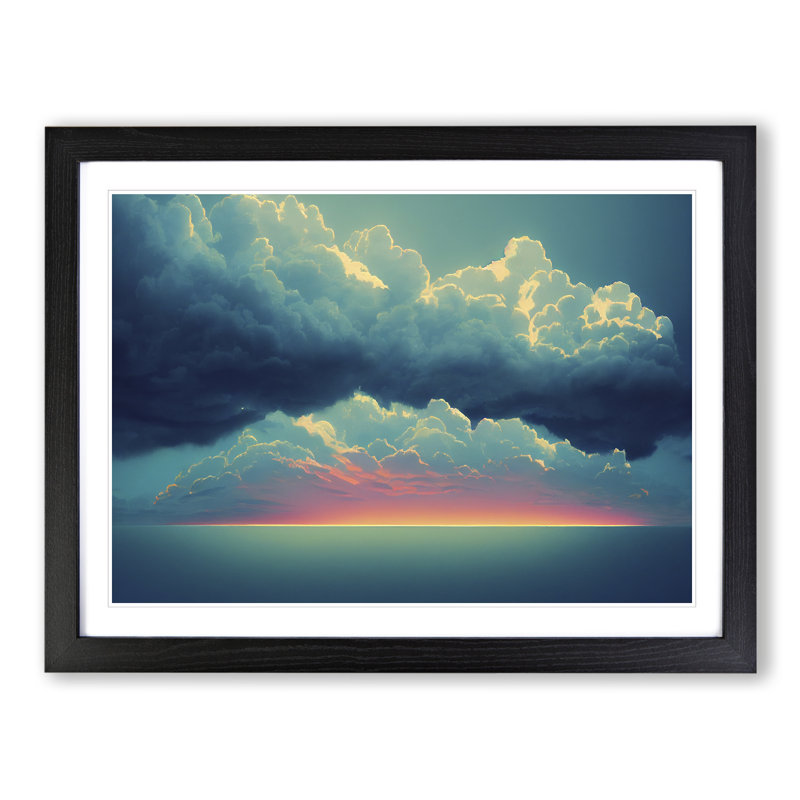 Inspiring Clouds - Framed Print, Black, 46cm H x 64cm W x 2cm D