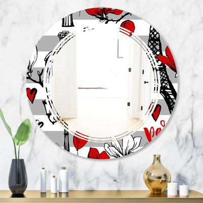 Miroir mural Whirl Crystals of Amethyst in Agate