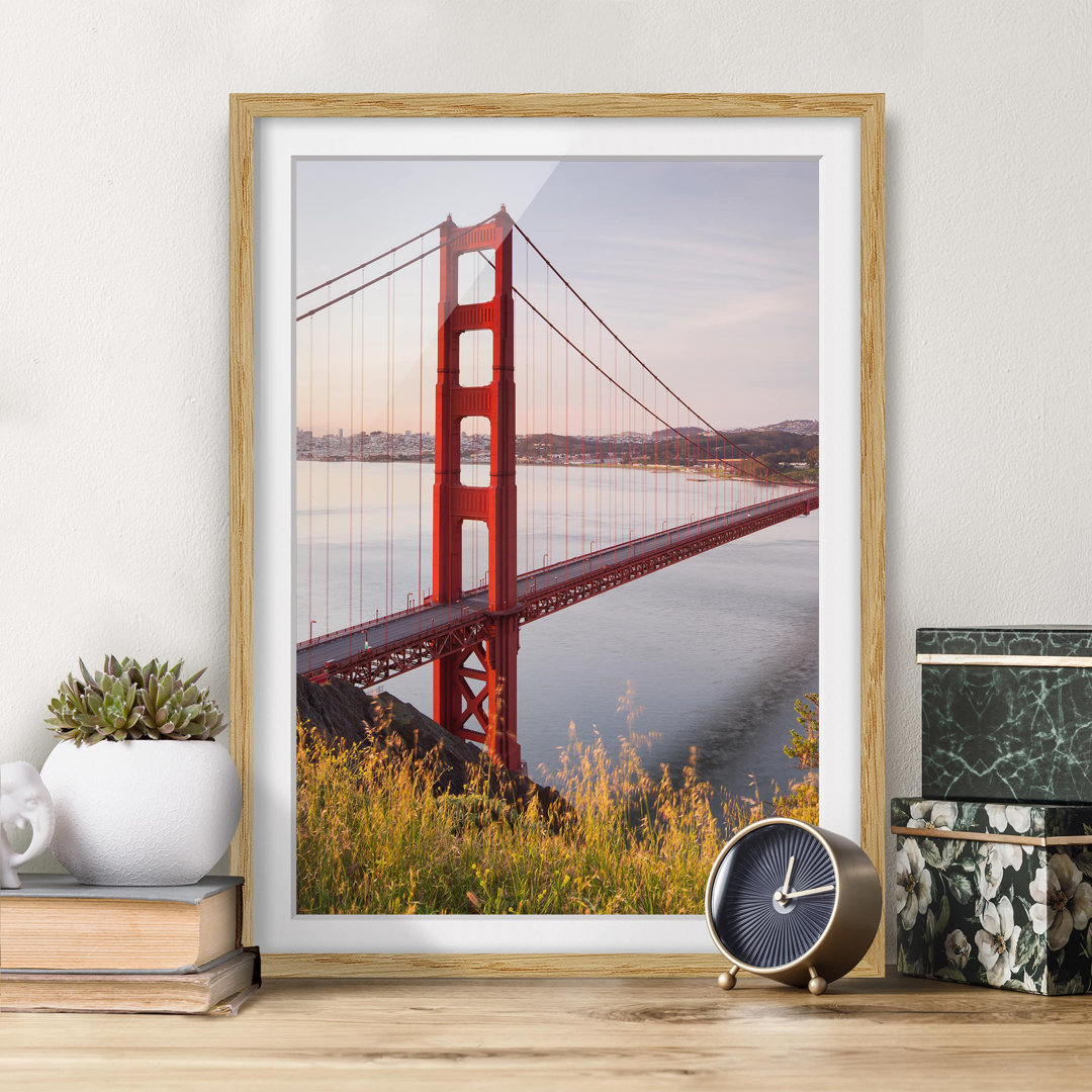 Gerahmtes Poster Golden Gate Bridge in San Francisco