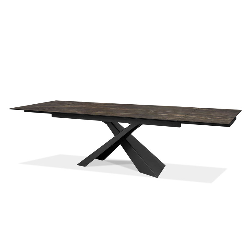 Extendable Metal Base Dining Table