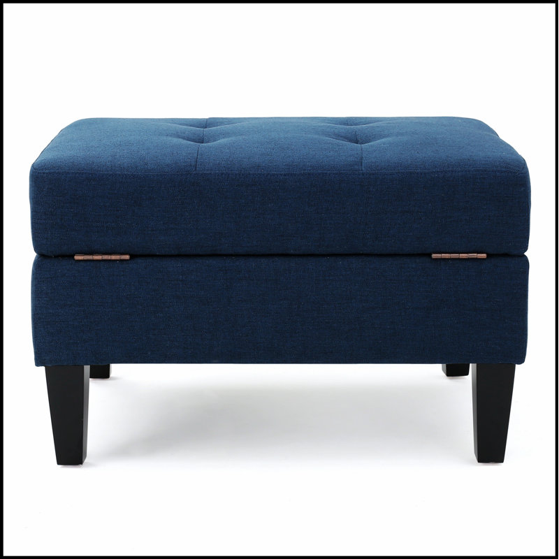 Repose-pieds moderne capitonné avec rangement gaufré et piqué avec des intérieurs élégants pour une décoration intérieure élégante et fonctionnelle