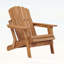 Chaise Adirondack pliante surdimensionnée en bois pour l'extérieur avec dossier et siège pré-assemblés, parfaite pour le jardin, le patio et la terrasse