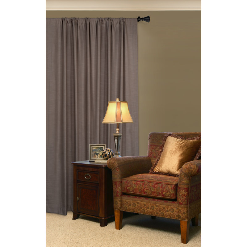 Tringle à rideau simple ajustable 5/8 po bronze huilé , H 3,3 po x l 48,8 po x P 3,3 po